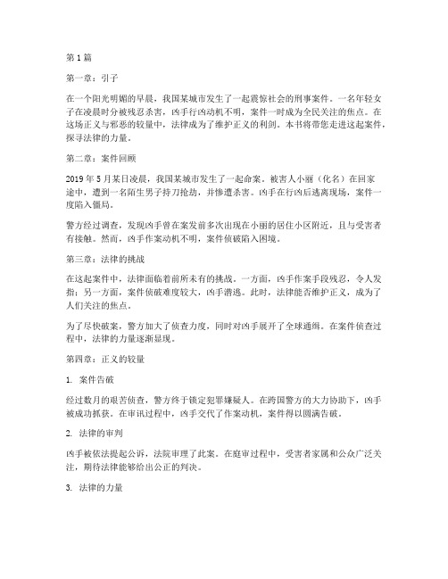 关于法律的案件的书(3篇)