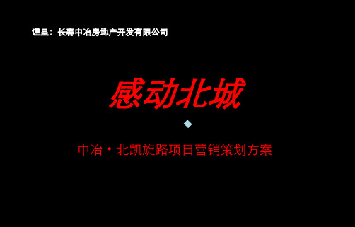 新景祥长春中冶北凯旋路项目营销策划方案