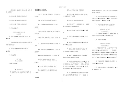 2018财务成本管理公式精编版