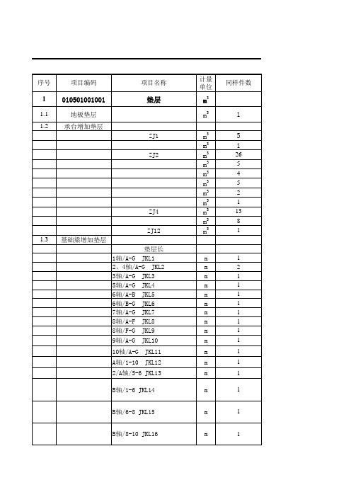 广联达手算综合楼工程量计算书