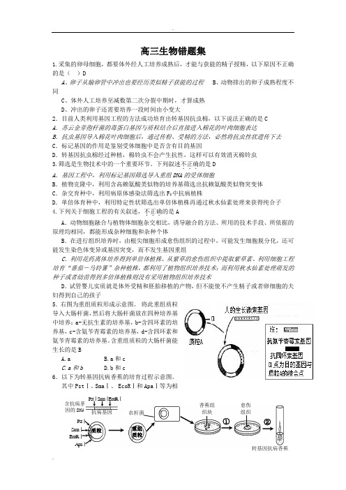 高三生物错题集