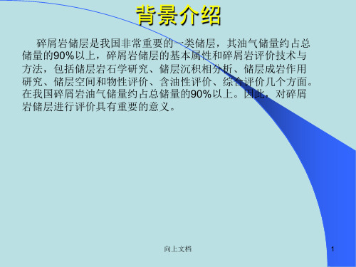 储层评价致密碎屑岩储层评价方法研究谷风建筑