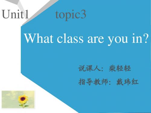 what class are you in？说课PPT