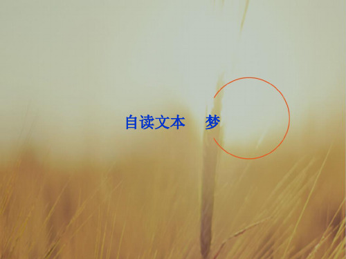 最新-2018高中语文 第四单元 自读文本梦课件 鲁人版必修2 精品