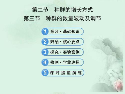 高中生物 4.24.3种群的增长方式、种群的数量波动及调节课件 新人教版必修3