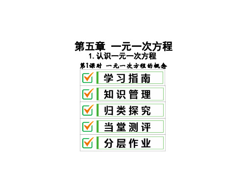 5.1.1一元一次方程的概念-北师大版七年级数学上册课件