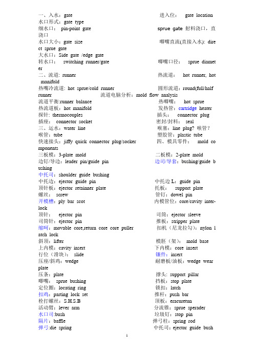 模具术语