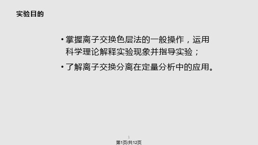 阴离子交换分离铁钴镍PPT课件