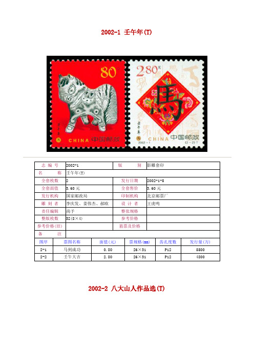 中国邮票目录2002-2009