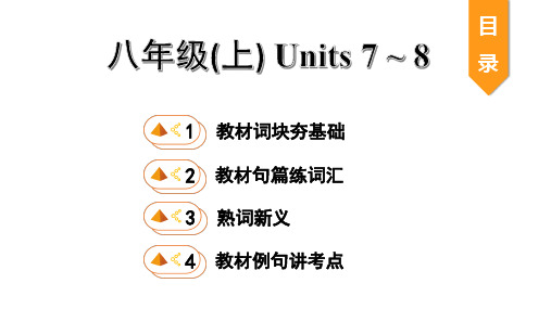 11. 八年级(上) Units 7 ~ 8