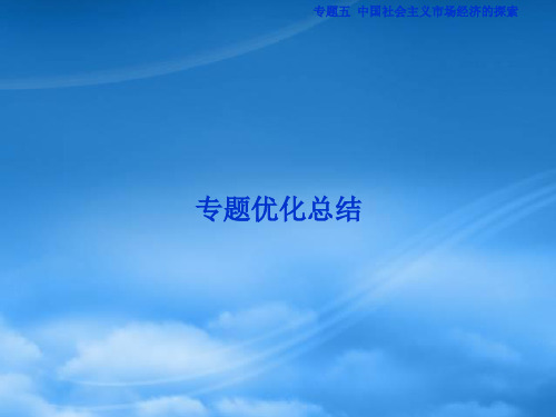 高中政治 专题五 中国社会主义市场经济的探索专题优化总结课件 新人教选修2