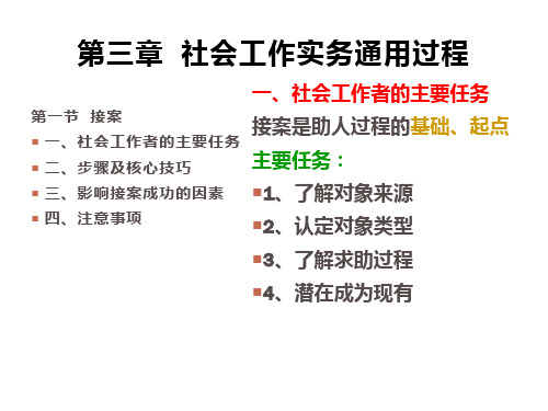 社会工作实务与技巧——第三章