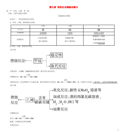 高考总动员2016届高考化学一轮总复习第九章有机化合物综合练习