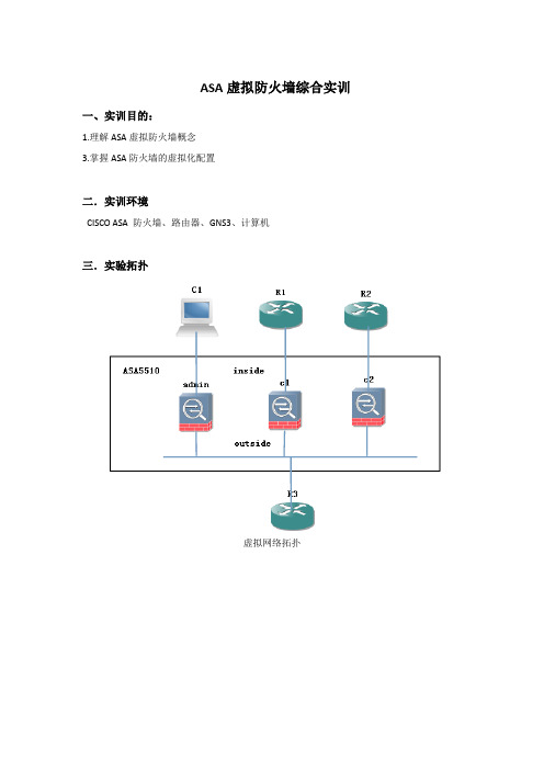 ASA虚拟防火墙综合实训