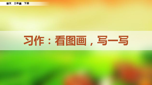 部编人教版三年级语文下册习作《看图画,写一写》优质PPT课件