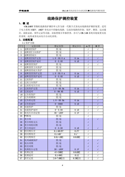 线路保护测控装置