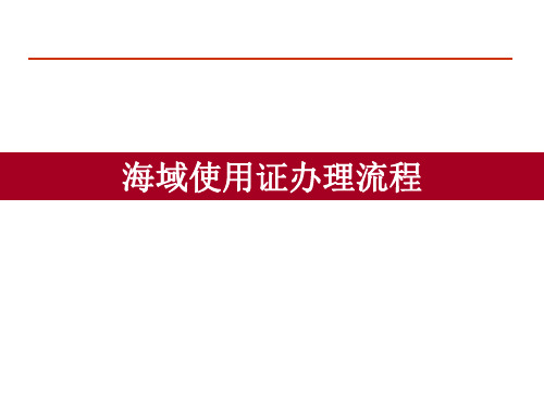 海域使用办理流程