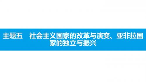 2018年中考历史二轮专题复习课件：模块六  主题五 社会主义国家的改革与演变、亚非拉国家的独立与振兴