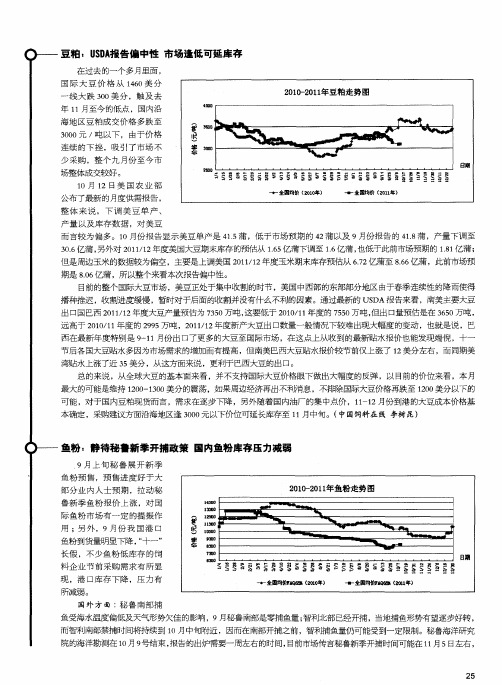 鱼粉：静待秘鲁新季开捕政策 国内鱼粉库存压力减弱