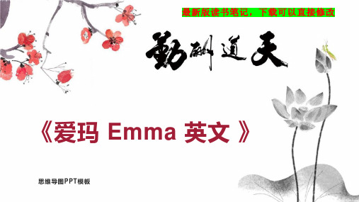 《爱玛 Emma 英文 》读书笔记思维导图