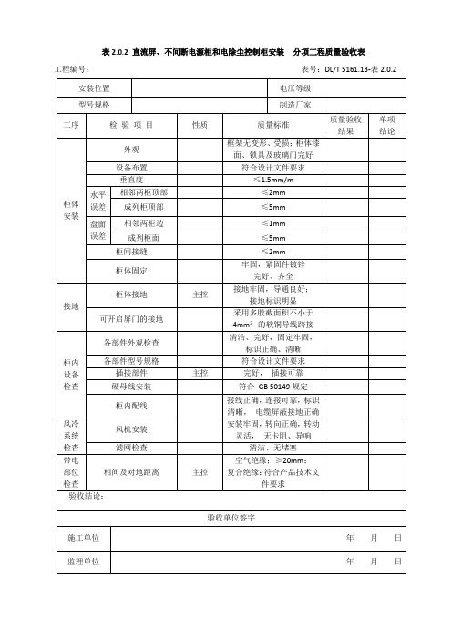 (18版)电气装置安装工程质量检验及评定规程第13部分——电力变流