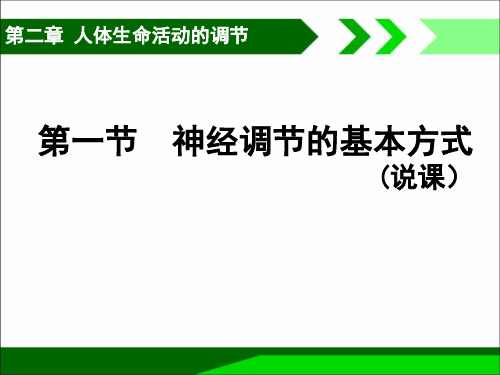 沪教版生物八年级第一册神经调节的基本方式说课课件