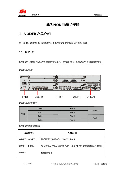 华为NODEB维护手册