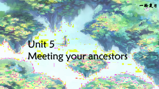 高三英语一轮复习优质课件4：Unit 5 Meeting your ancestors