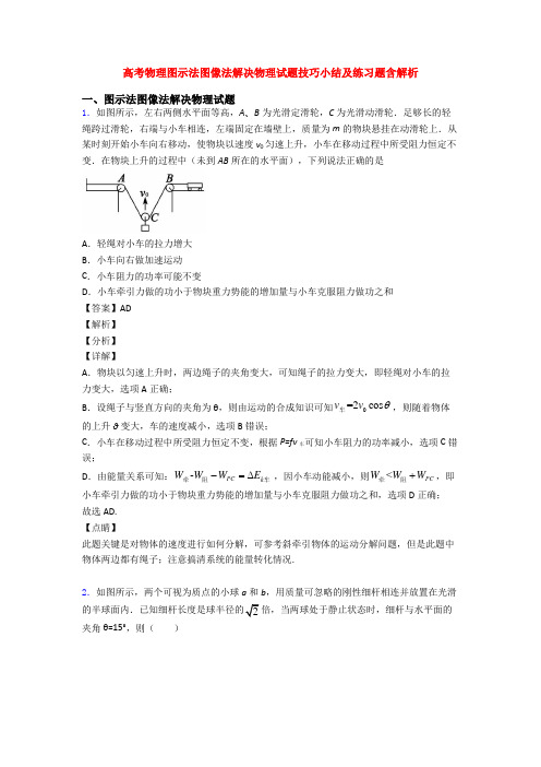 高考物理图示法图像法解决物理试题技巧小结及练习题含解析