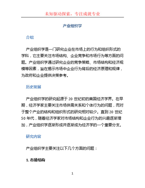 产业组织学