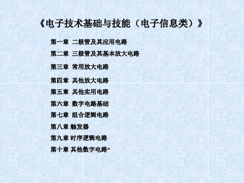 《电子技术基础与技能(电子信息类)》课件素材