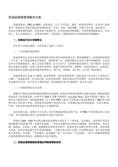 快消品网络营销解决方案