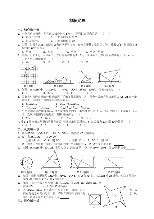 苏科初中数学八年级上册《3.1 勾股定理》教案 (2)-精选.doc