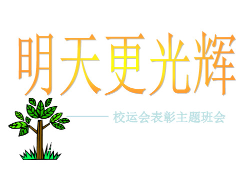 校运会(体育节)总结班会