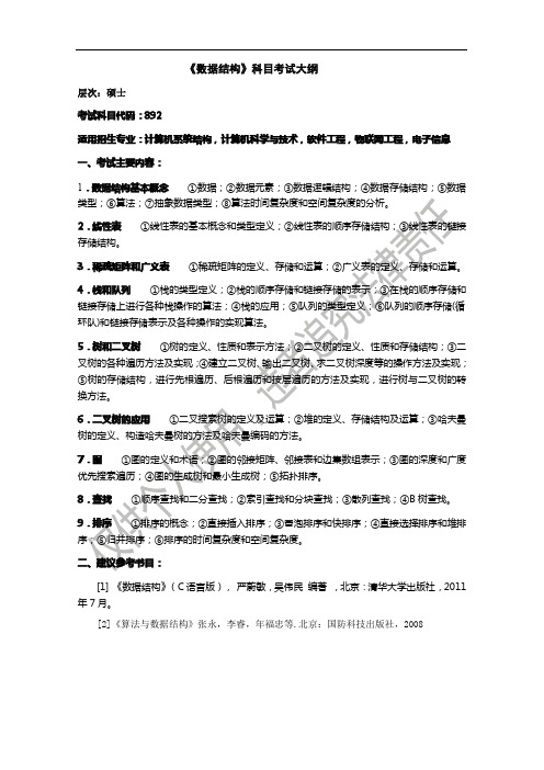 009计通学院考试大纲(硕士)2020年兰州理工大学