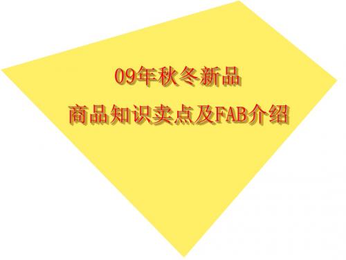 秋冬服装新品商品知识卖点及FAB介绍(PPT 49页)