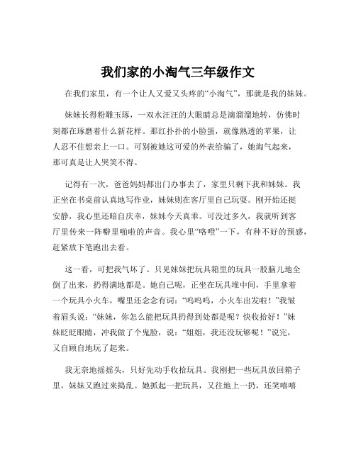 我们家的小淘气三年级作文