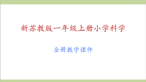 (新教材)苏教版一年级上册科学全册教学课件PPT