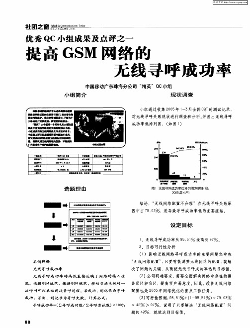 提高GSM网络的无线寻呼成功率