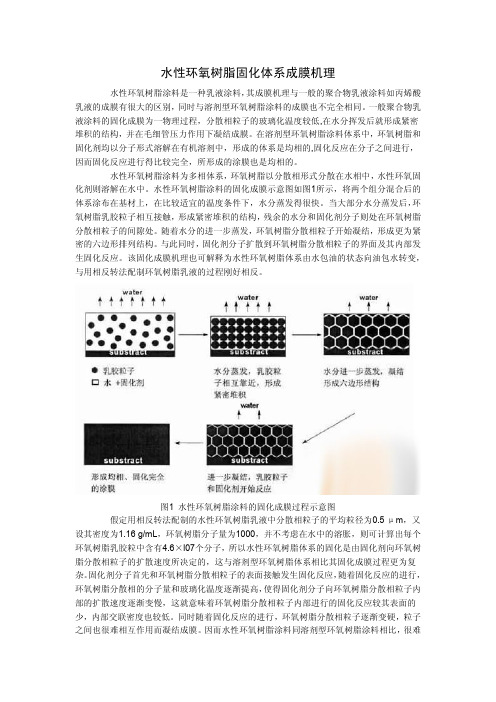 水性环氧树脂固化体系成膜机理