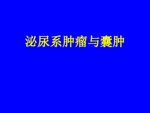 泌尿系肿瘤与囊肿(医学PPT课件)