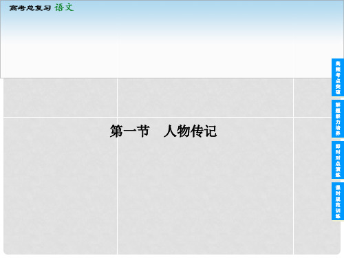 高考语文一轮复习 第三部分 321 人物传记课件 新人教版