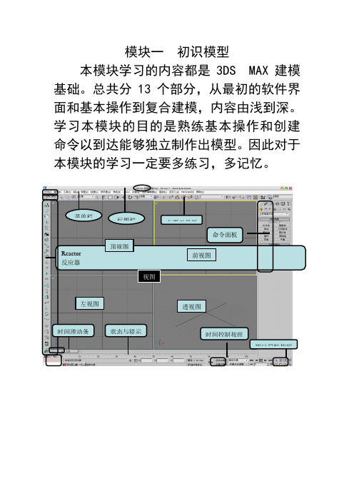 3dmax界面认识和基本操作1解析