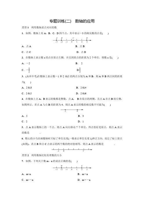 人教版七年级数学上册专题训练(二)(含答案)