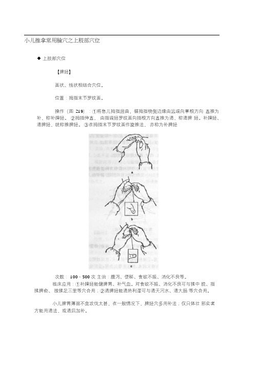 小儿推拿常用腧穴之上肢部穴位