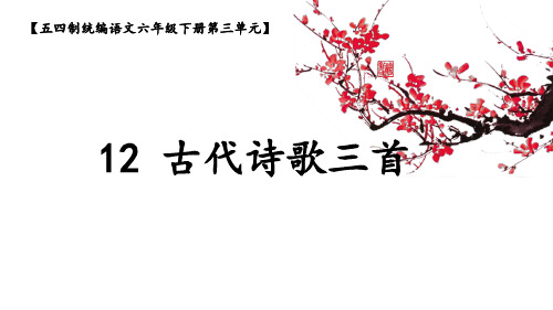 第12课《马诗》课件(共26张ppt)++2021-2022学年部编版(五四学制)语文六年级下册