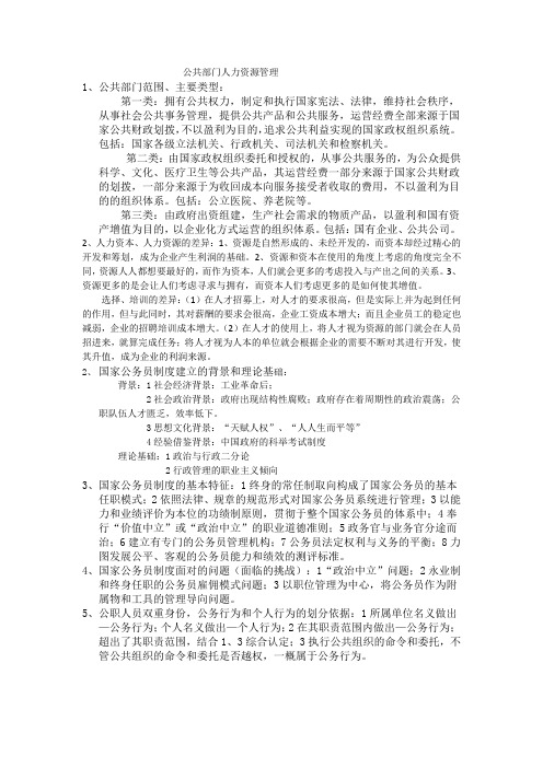 公共部门人力资源管理