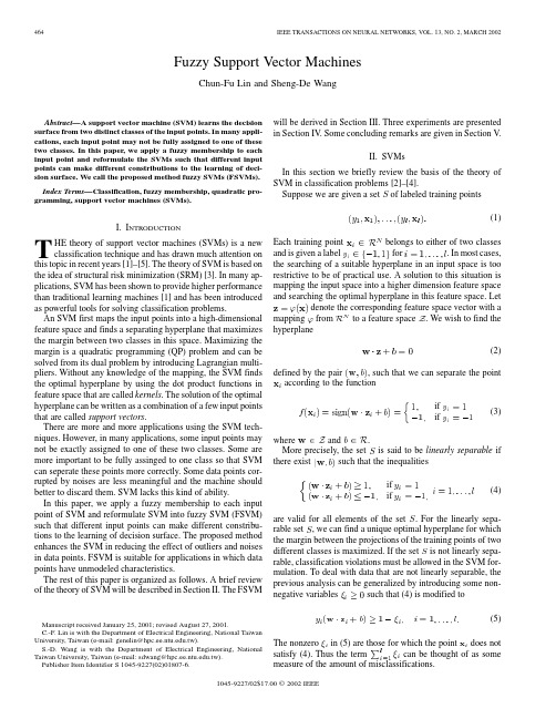 Fuzzy support vector machines