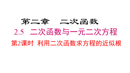 第2课时利用二次函数求方程的近似根课件北师大版数学九年级下册