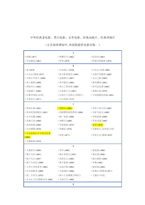 经典老电影_精品下载